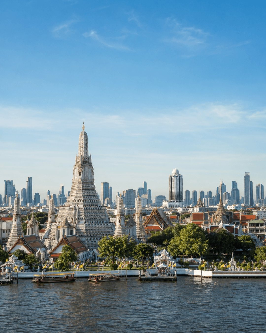 Bangkok cityscape in tropical light