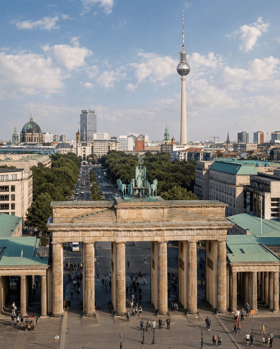 Berlin architecture and city skyline