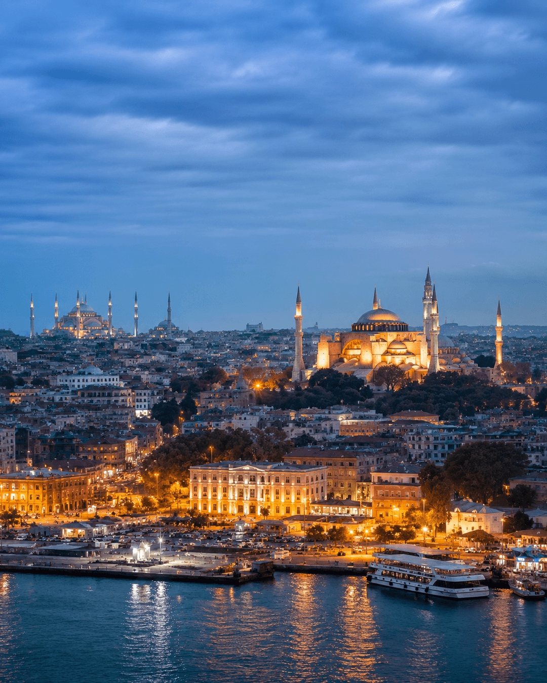 Istanbul and the Bosphorus at sunset