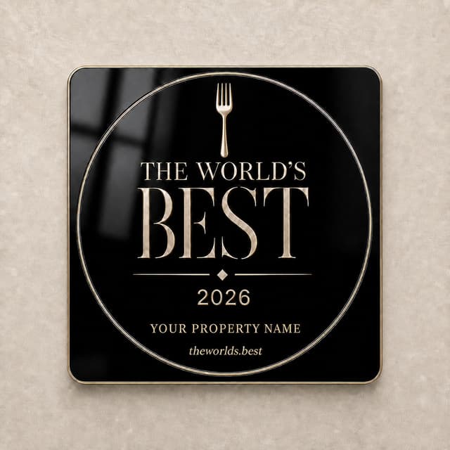 The World’s Best 2026 Fork restaurant plaque